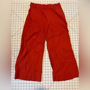 Banana Republic Women’s Size 0 Red Linen Blend Rowan Wide-Leg Pants
